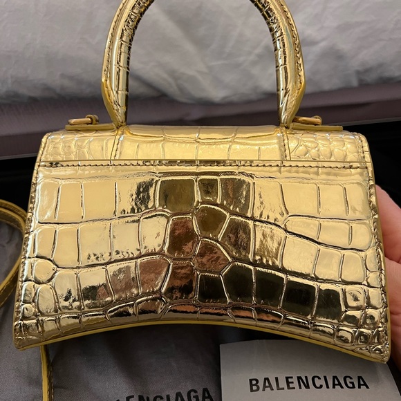 Balenciaga Gold Handbag w/ Shoulder Strap - Picture 3 of 7